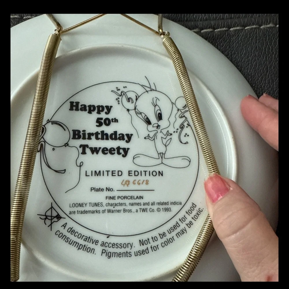 Tweety Happy 50th Birthday Party Plate